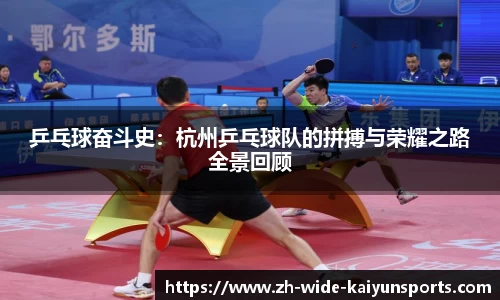 乒乓球奋斗史：杭州乒乓球队的拼搏与荣耀之路全景回顾